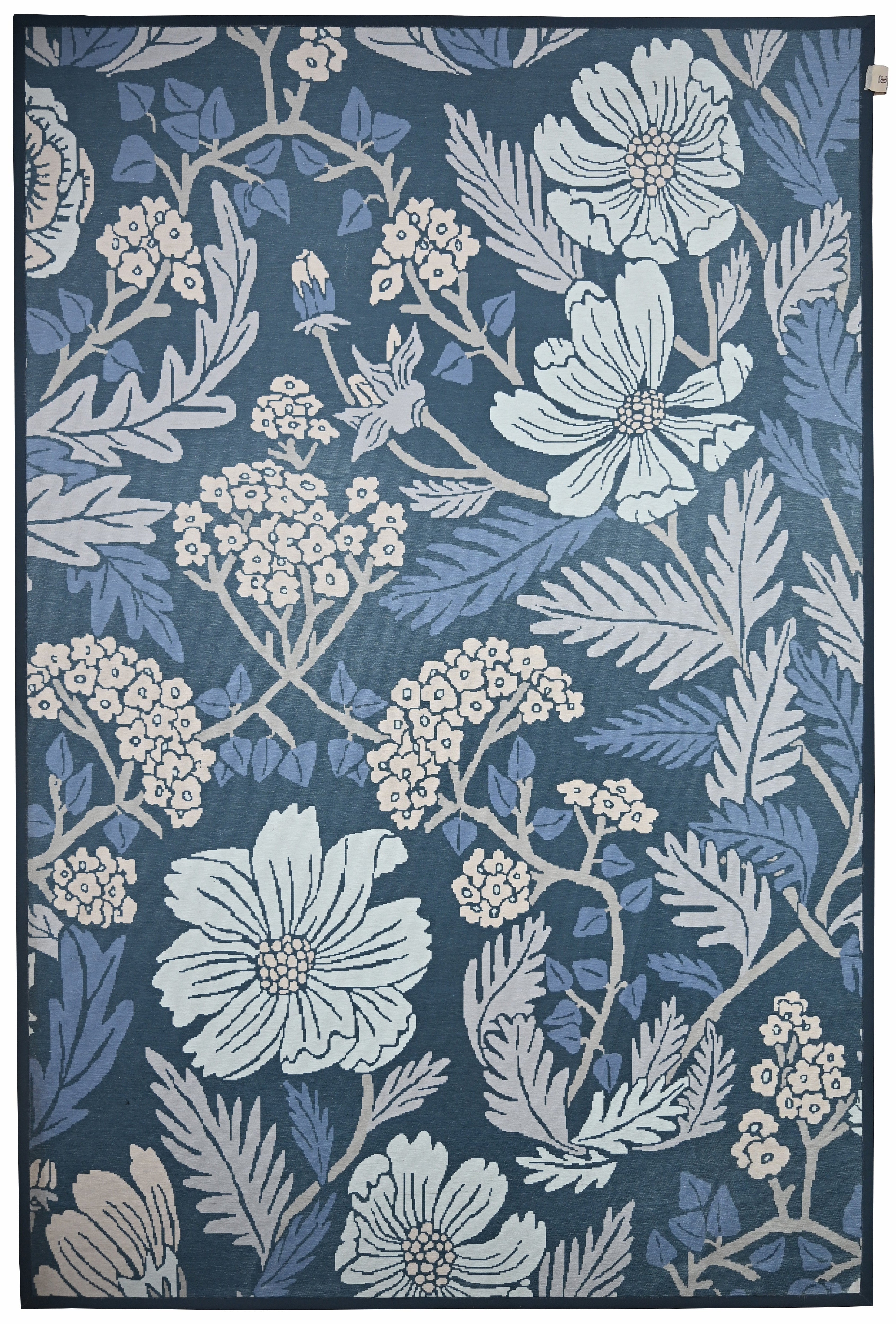 Midnight Bloom Blue Floral Rug