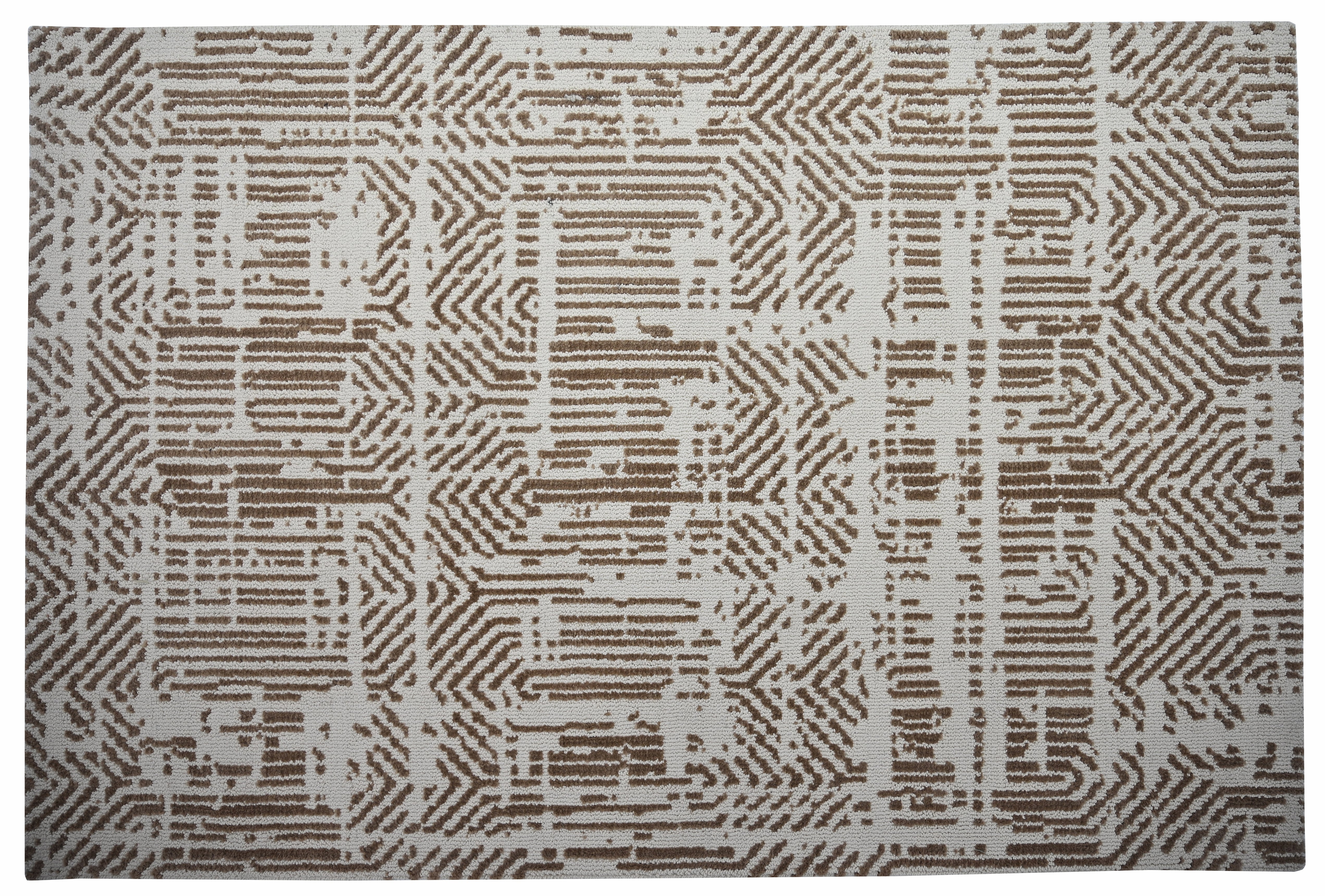 Urban Grid Textured Abstract Rug