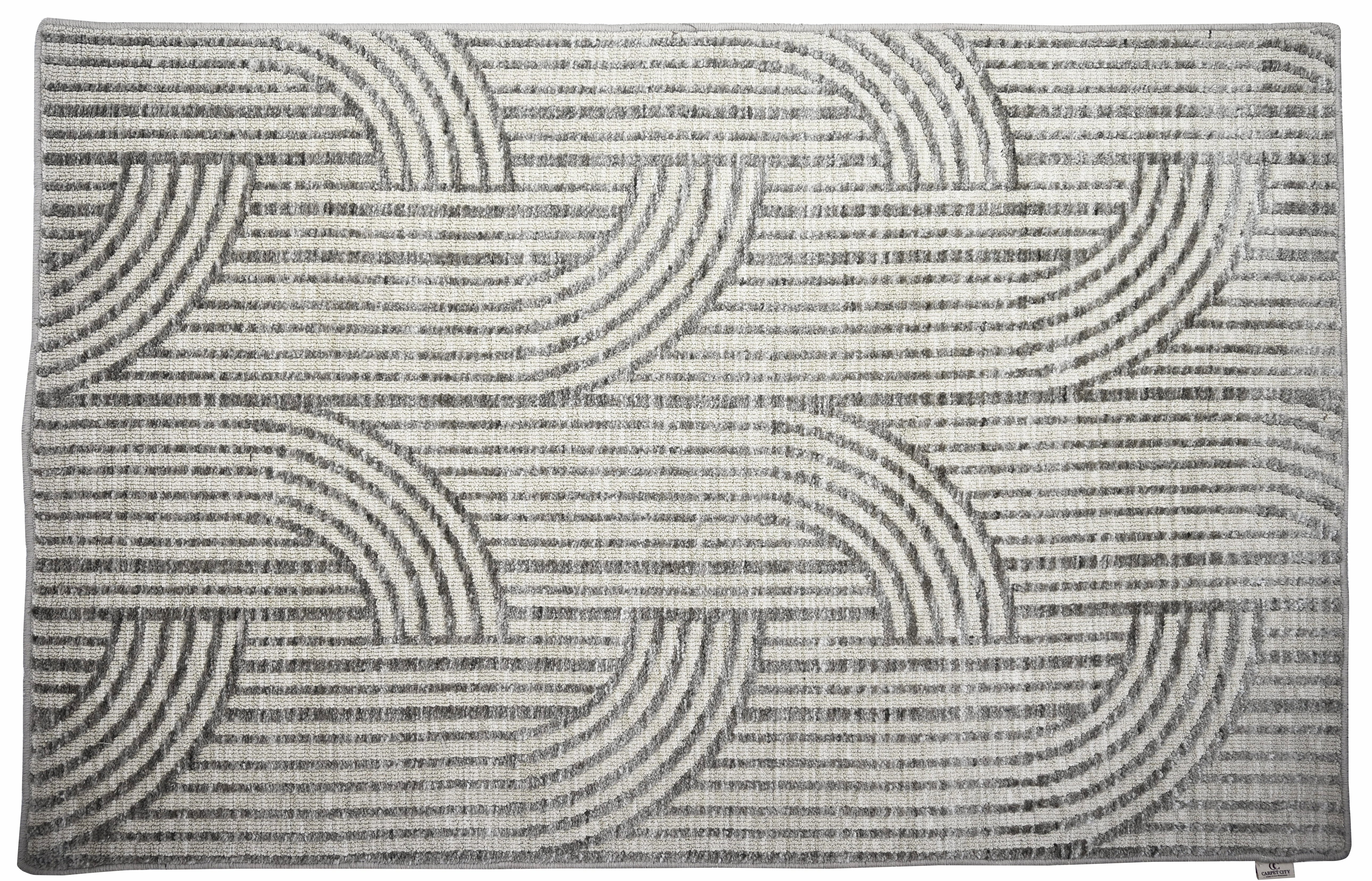Arc Weave Textured Geometric Designer Rug