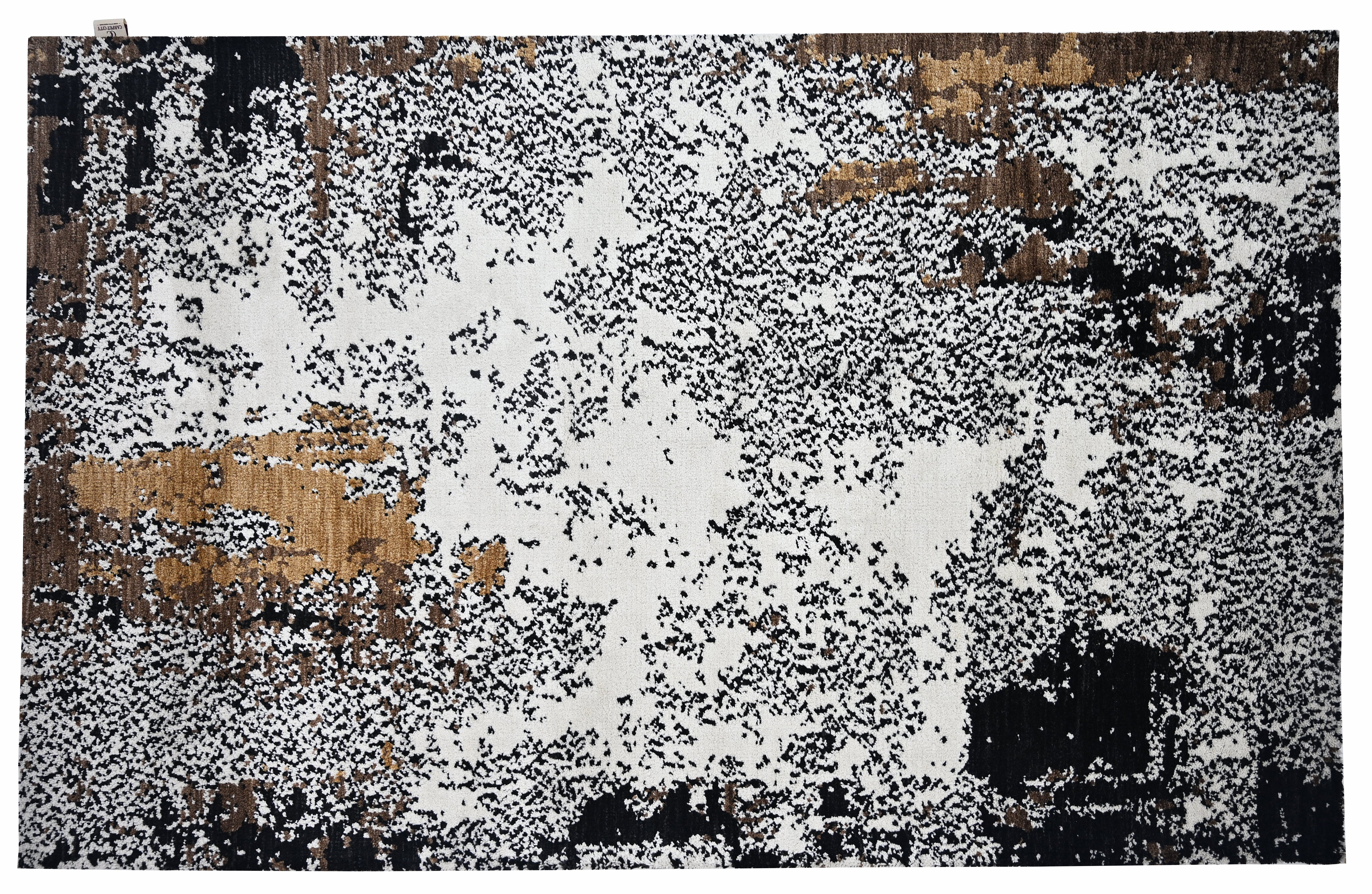 Midnight Earth Abstract Textured Designer Rug