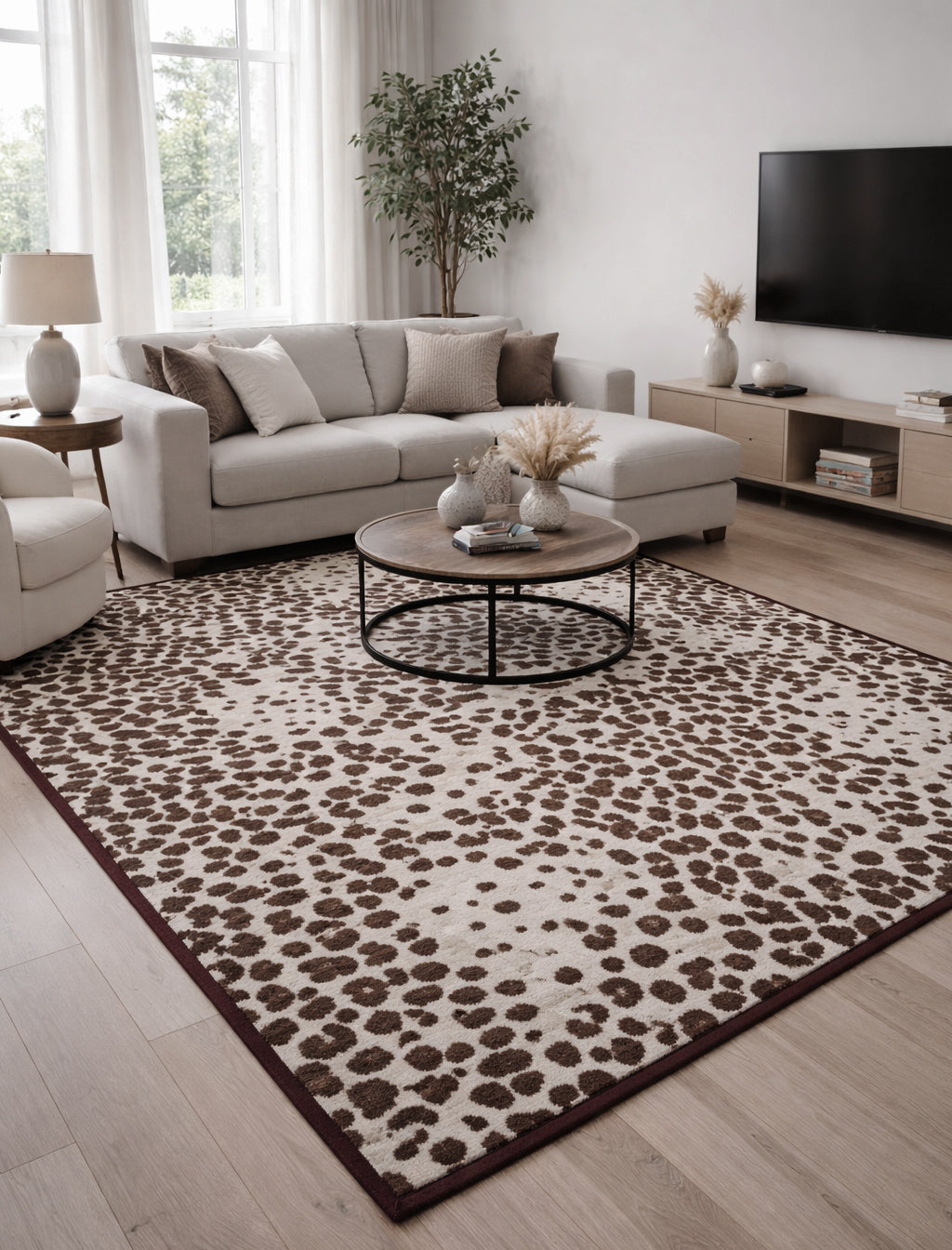 Wild Dune Speckled Animal Print Designer Rug