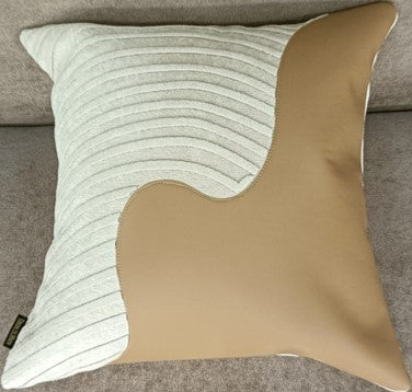 Modern Curve Panel Cushion Ivory