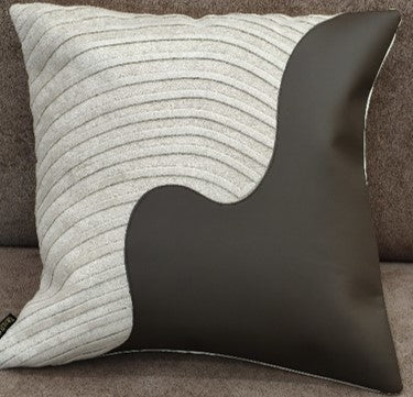 Modern Curve Panel Cushion Black