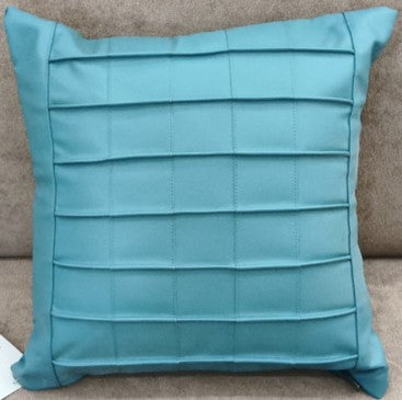 Modern Pleated Panel Cushion Sky Blue