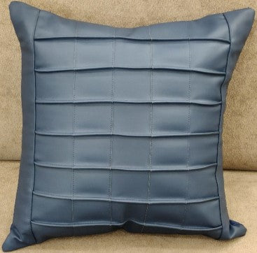 Modern Pleated Panel Cushion Teal Blue