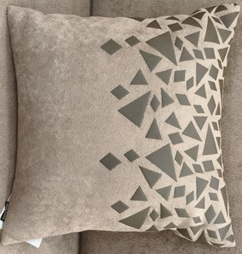 Geometric Fragment Cushion Ivory