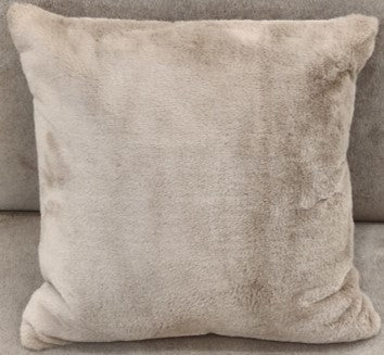 Crystal Embellished Velvet Cushion Beige