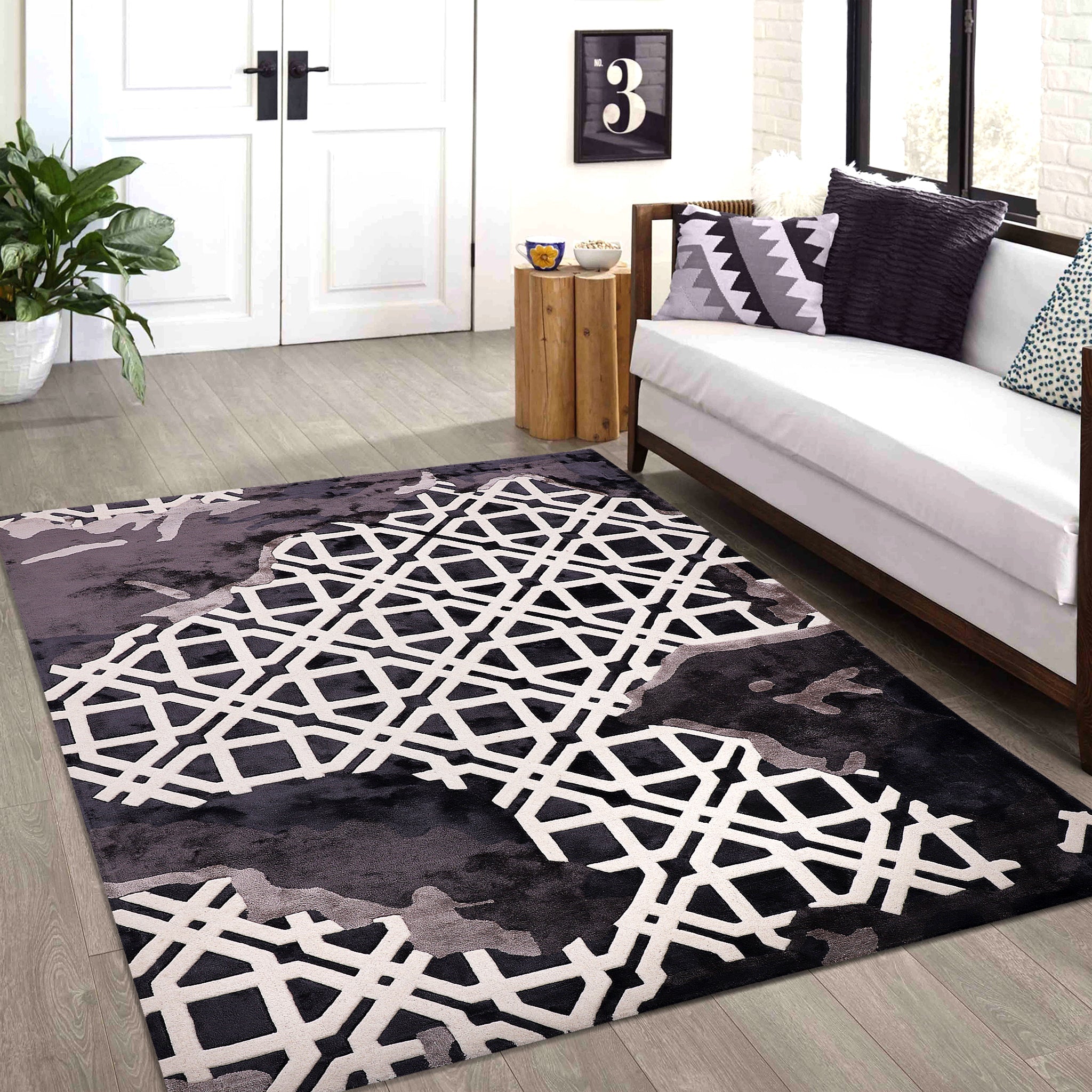 Lattice Noir Rug