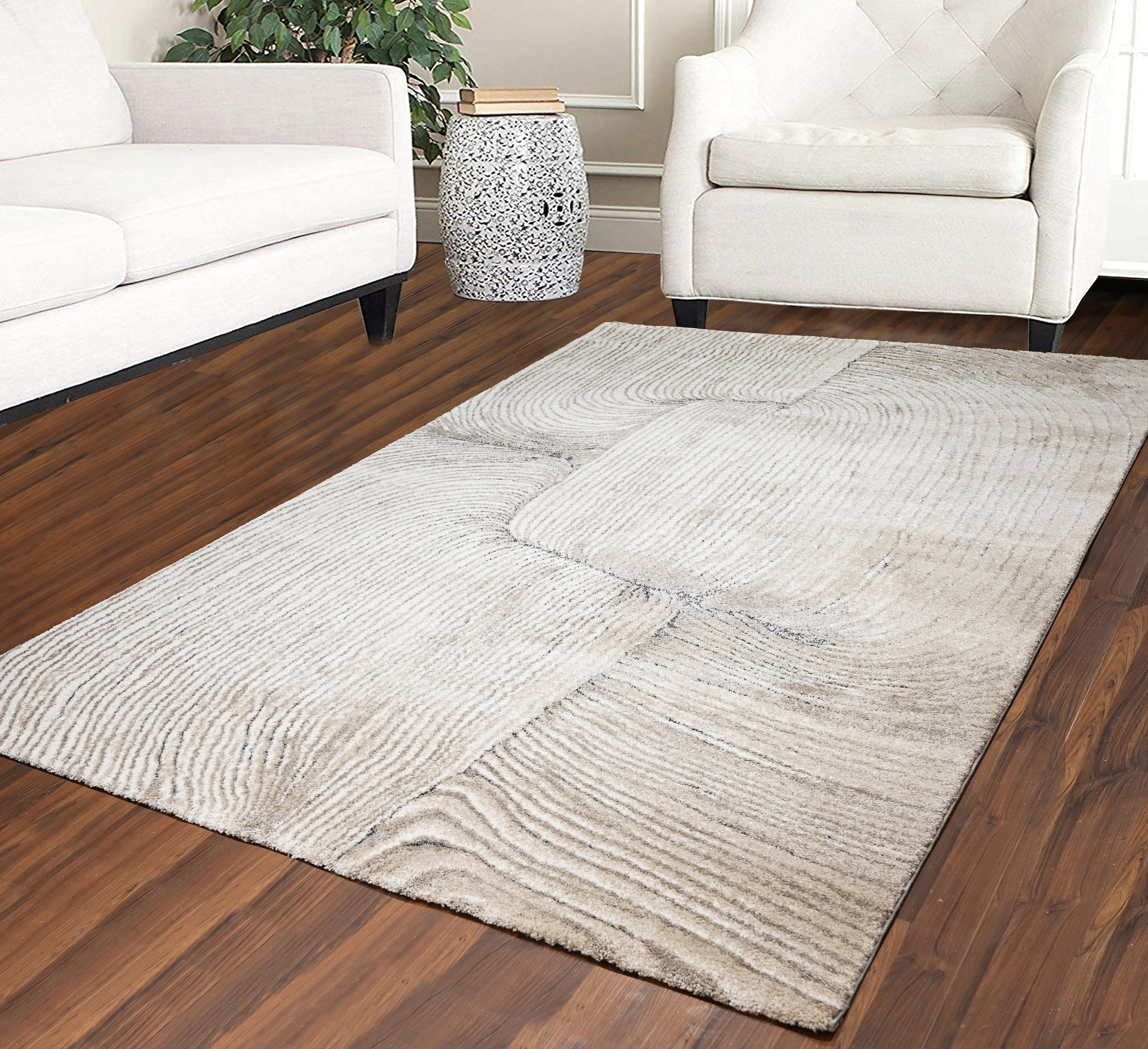 3D Textured Abstract Rug