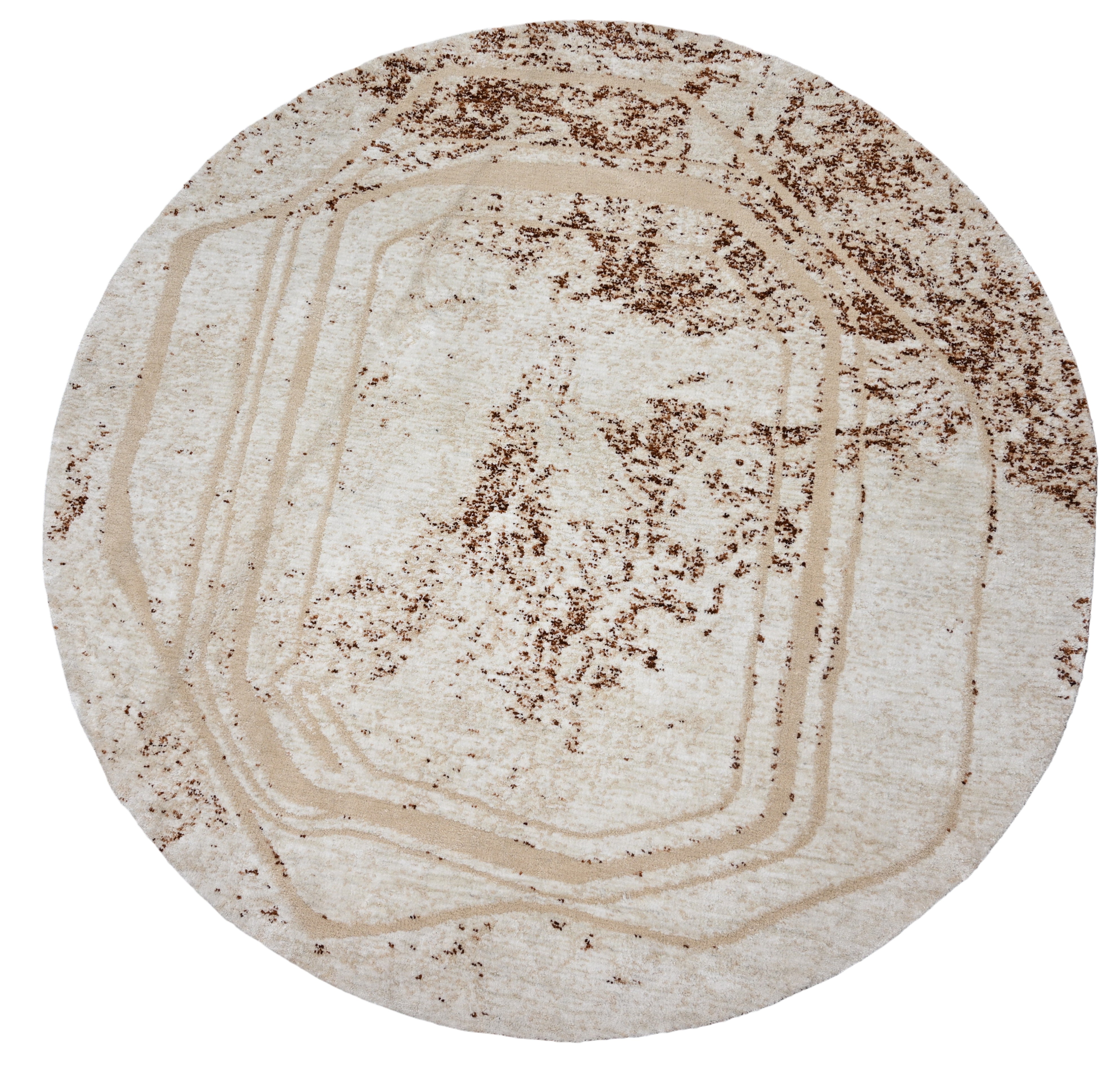 Modern Textured Round Rug