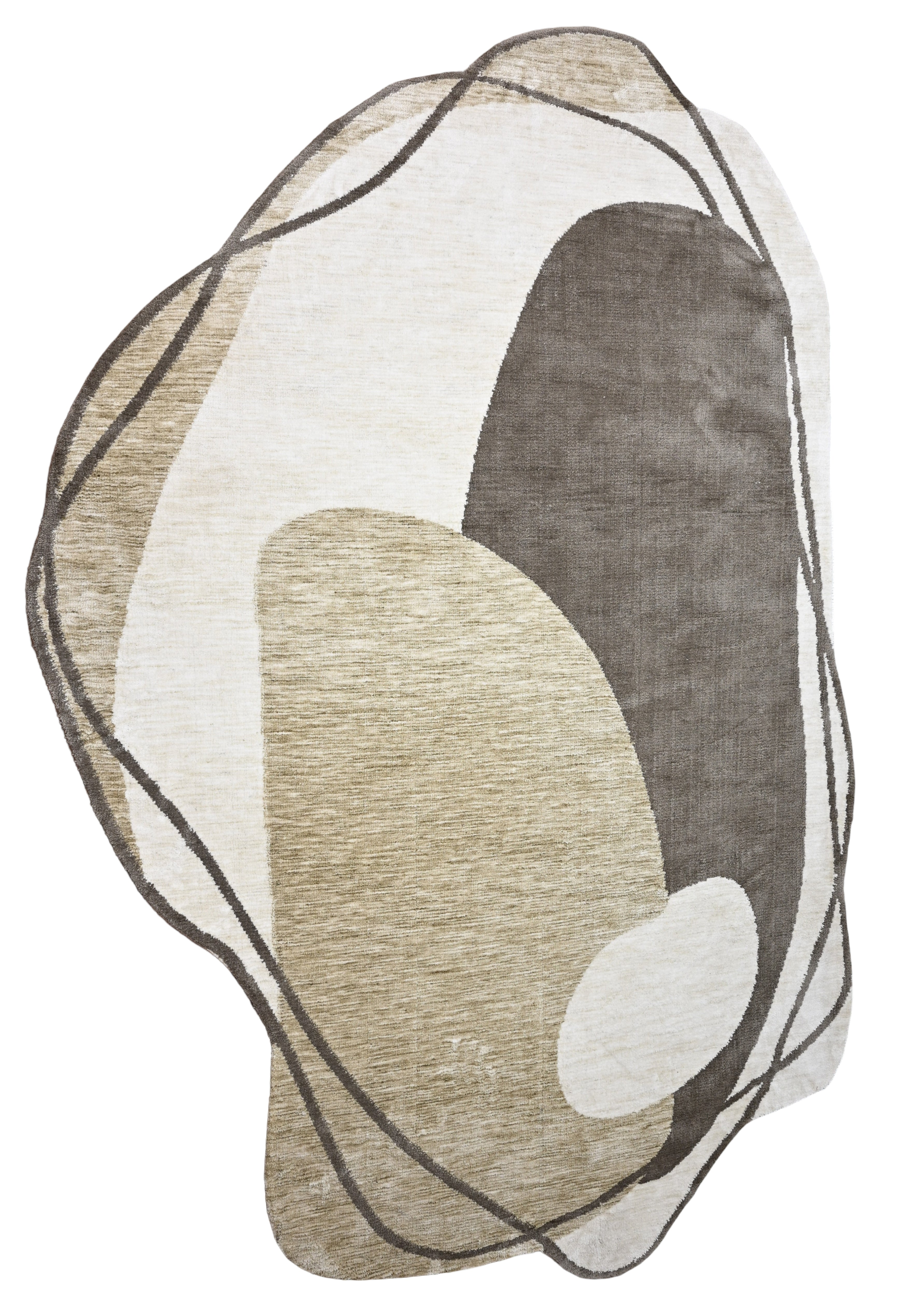 Organic Shape Rug (Warm Beige)