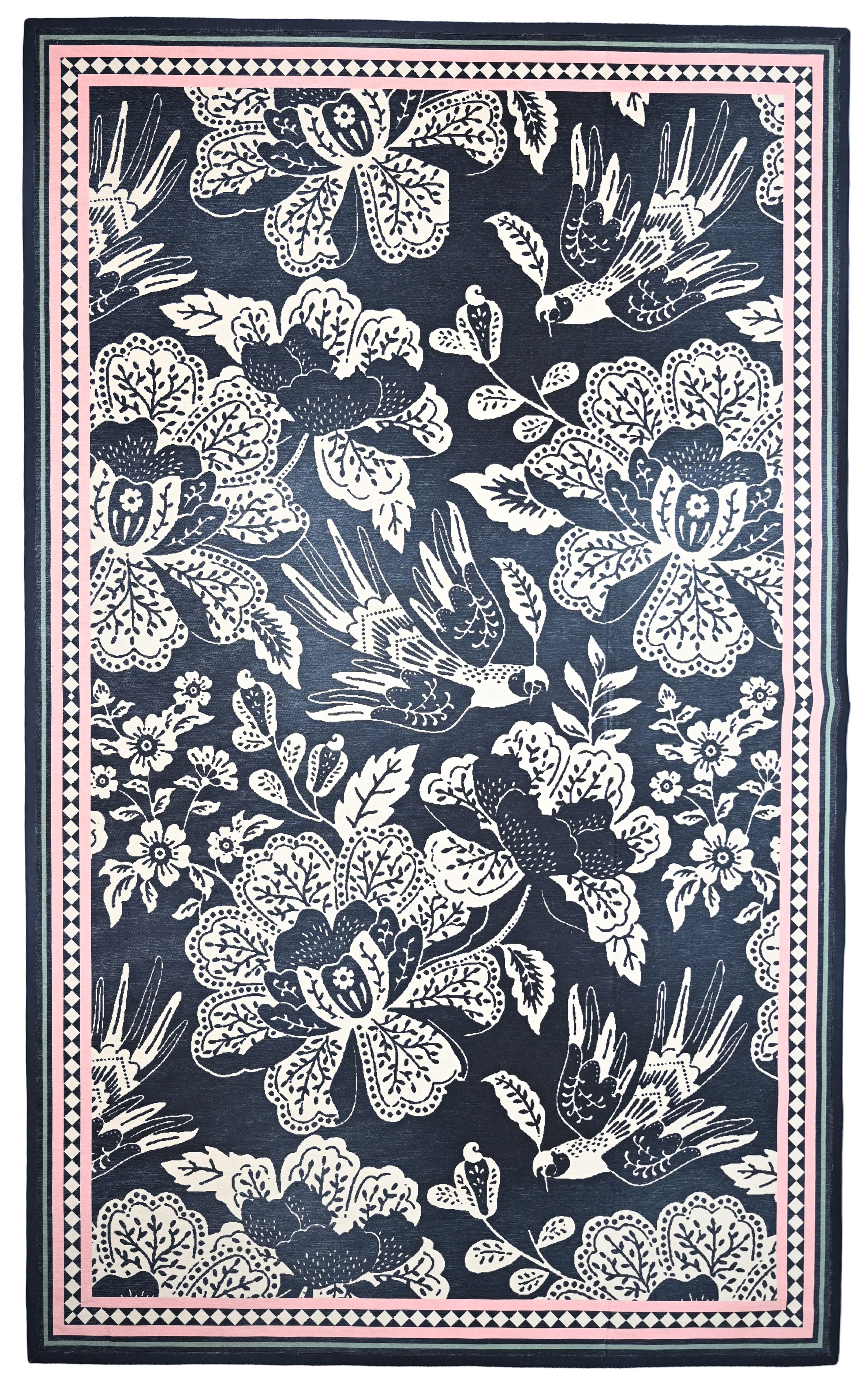 Folk Art Floral & Bird Carpet