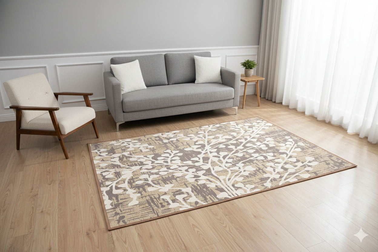Modern Botanical Rug