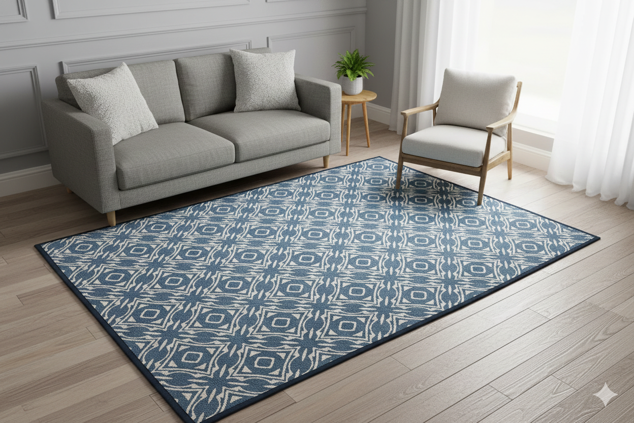 Ikat Diamond Rug