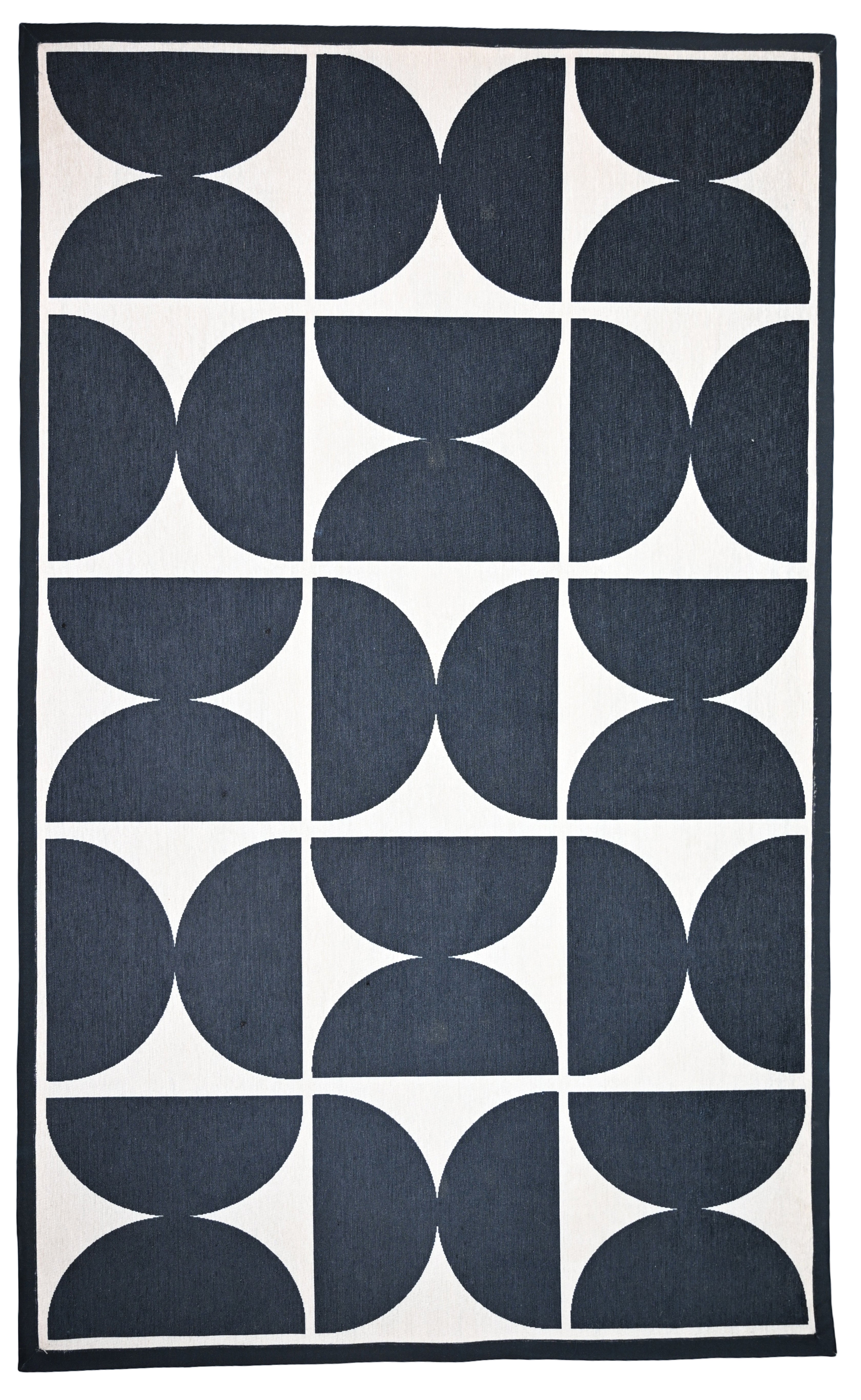 Modern Black & White Abstract Rug