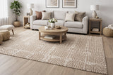 Urban Grid Textured Abstract Rug