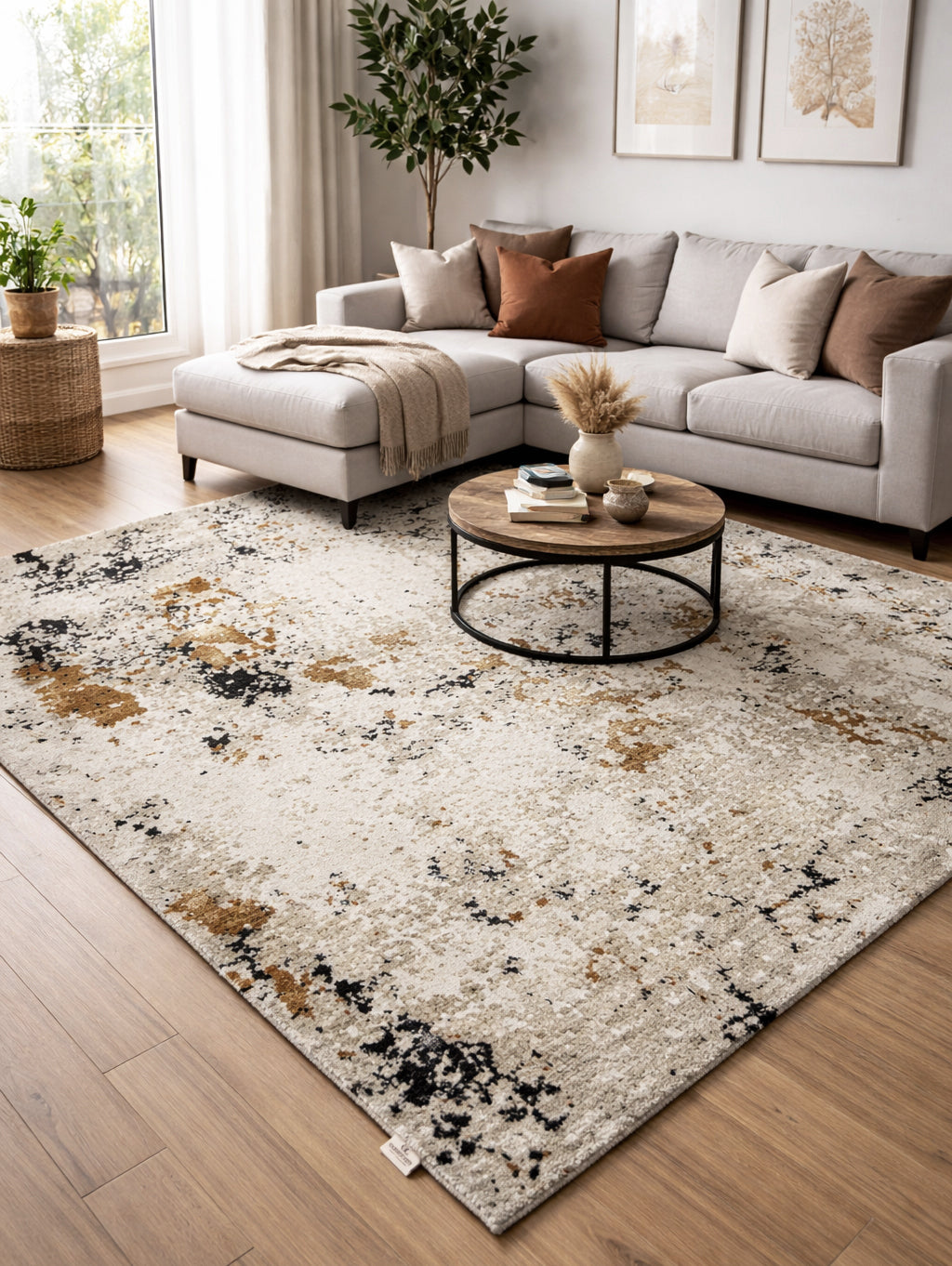 Abstract Earthscape Textured Rug