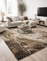 Earthflow Marble Abstract Designer Rug